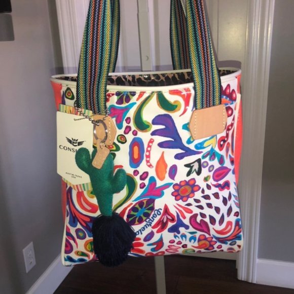 Conseula Handbags - Conseula White Swirly Classic Tote Cactus Handbags